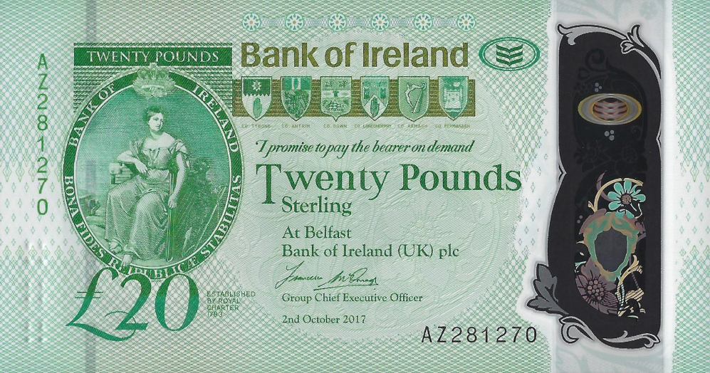 PN92 Northern Ireland 20 Pounds (Bank of Irel.) 2020